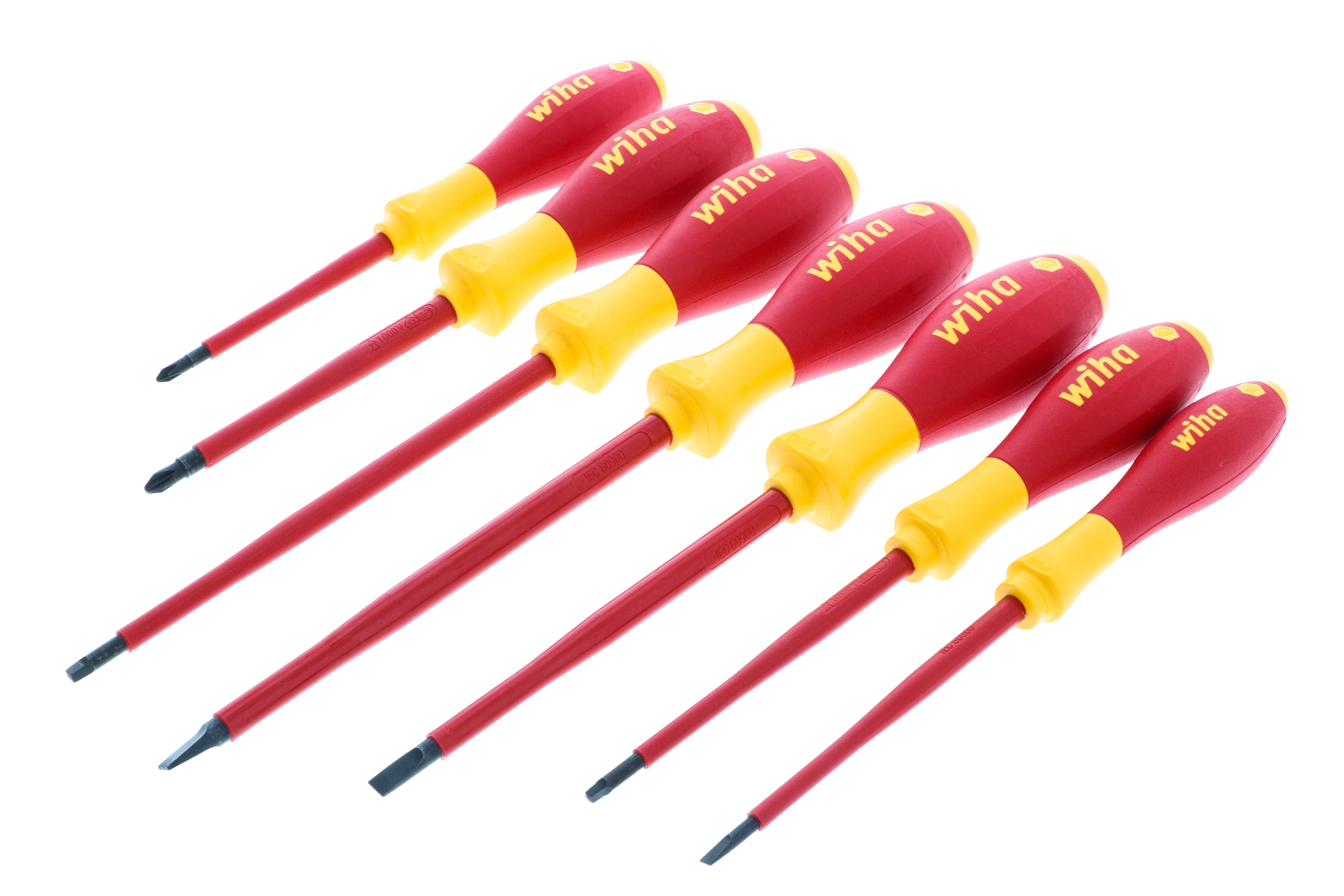 Wiha 32097, Insulated Slot/Ph/Sq Drivers 7 Pc. Set Wiha