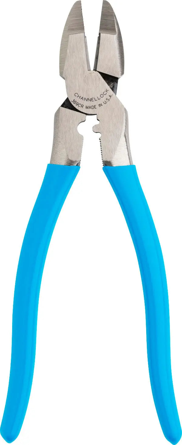 Channellock XLT Round Nose Linemen's Plier with Crimper, 9.5 in - CL 369CR Channellock