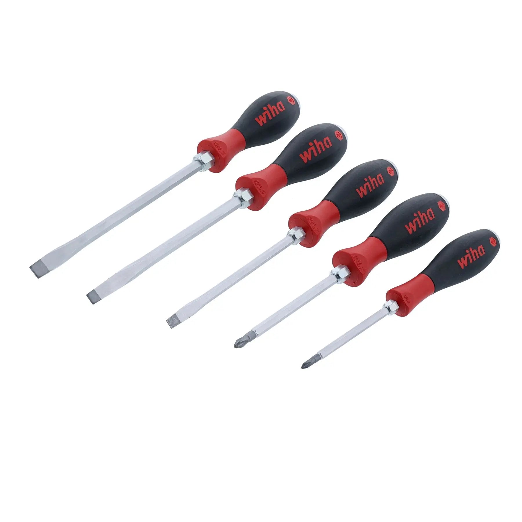 Wiha Set of 5 SoftFinish Extra Heavy Duty Slotted and Phillips Screwdriver - WI 53095 Wiha