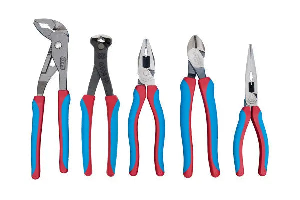 Channellock Set of 5 Code Blue E Series Pliers with Tool Roll - CL CBR-5E Channellock