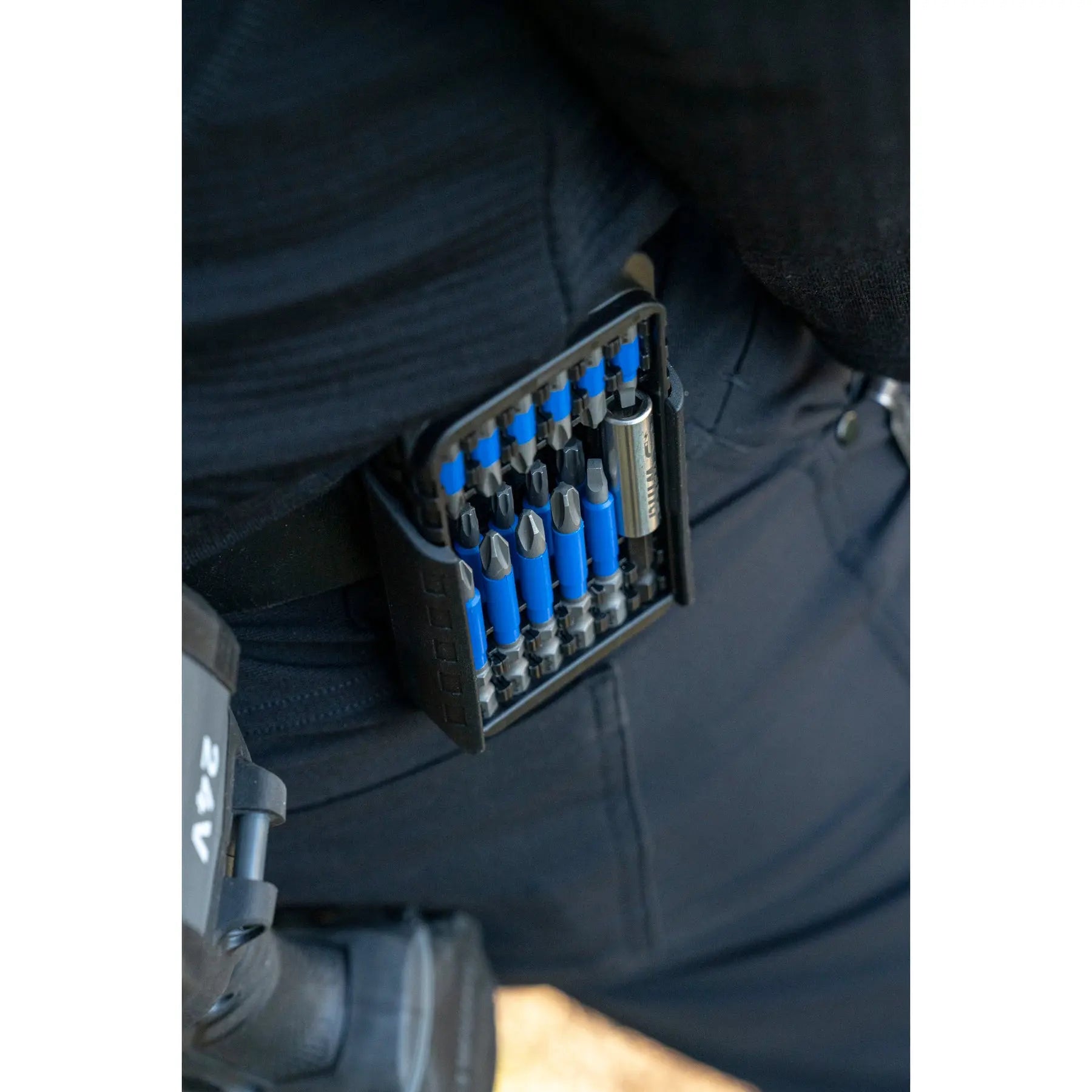 Wiha Set of 24 TerminatorBlue Impact Driver Bits with Belt Clip - WI 70289 Wiha