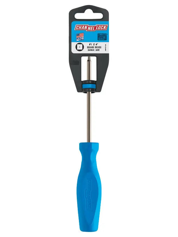 Channellock Square Recess Magnetic Tip Professional Screwdriver, PH1 x 4 in - CL R104H Channellock