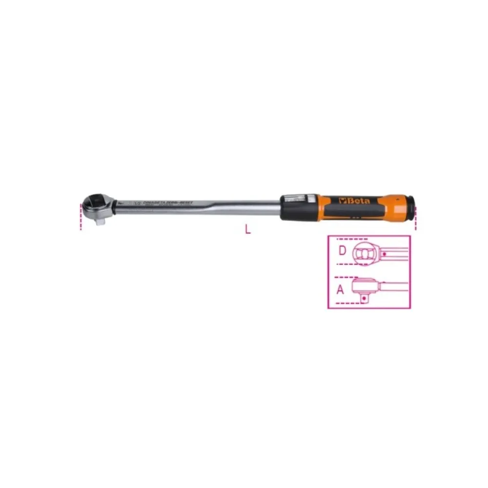 Beta Tools 666 LBF.FT Zero Rest Click Type Torque Wrench - BT 006660762