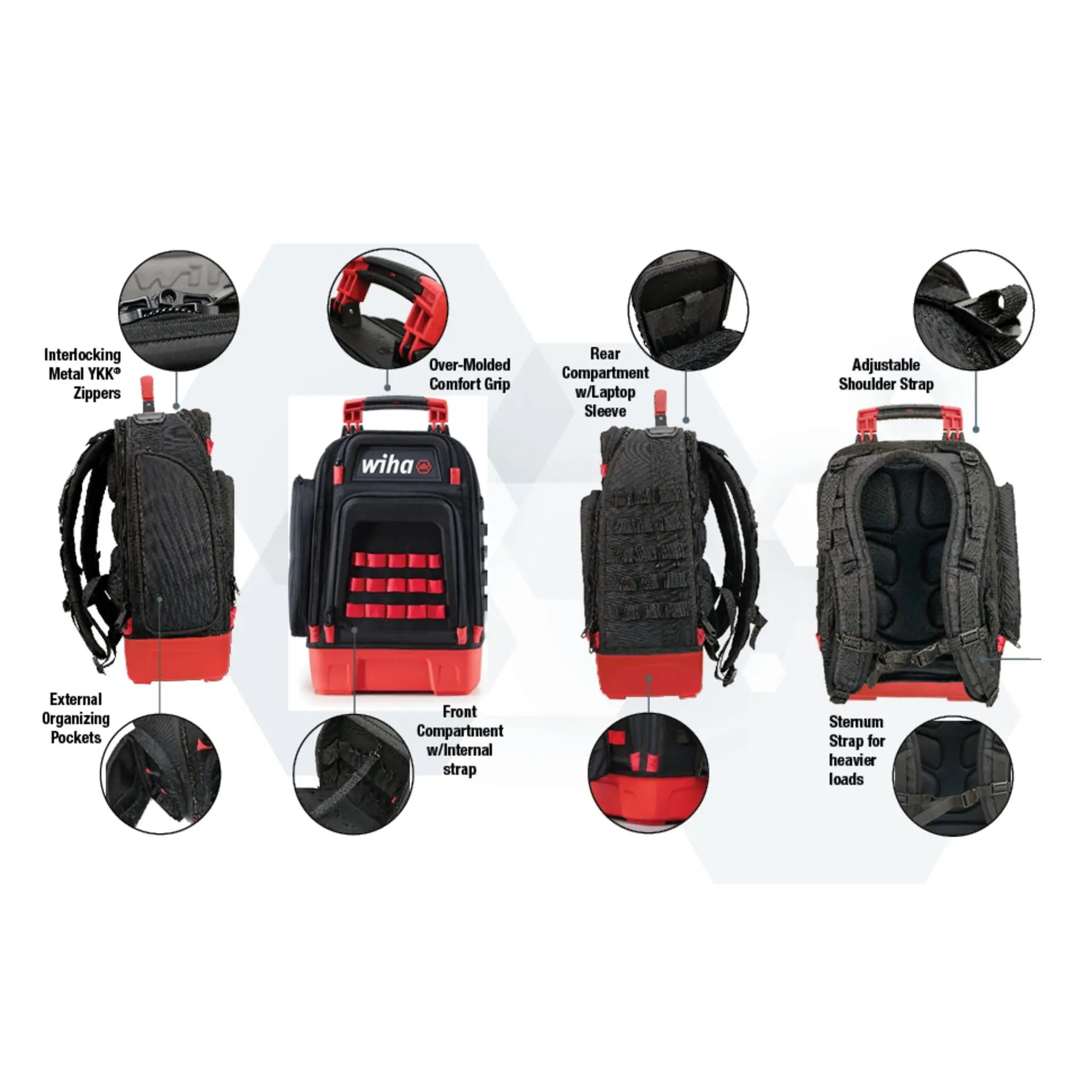 Wiha Set of 48 Insulated Electrician's Tool Kit with Heavy Duty Backpack - WI 91877 Wiha