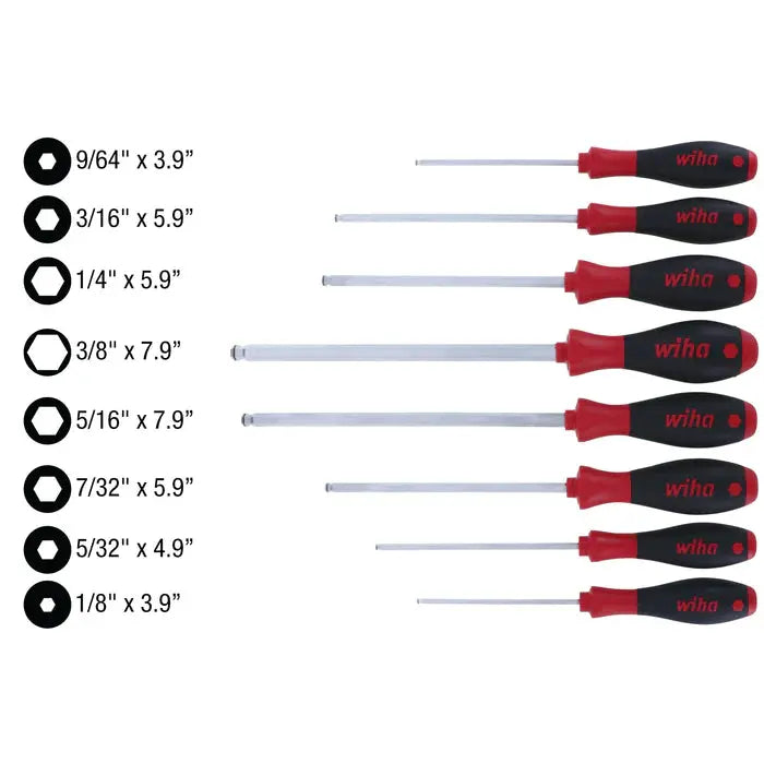 Wiha 36793, MagicRing® Ball End Driver 8 Pc. Set Wiha