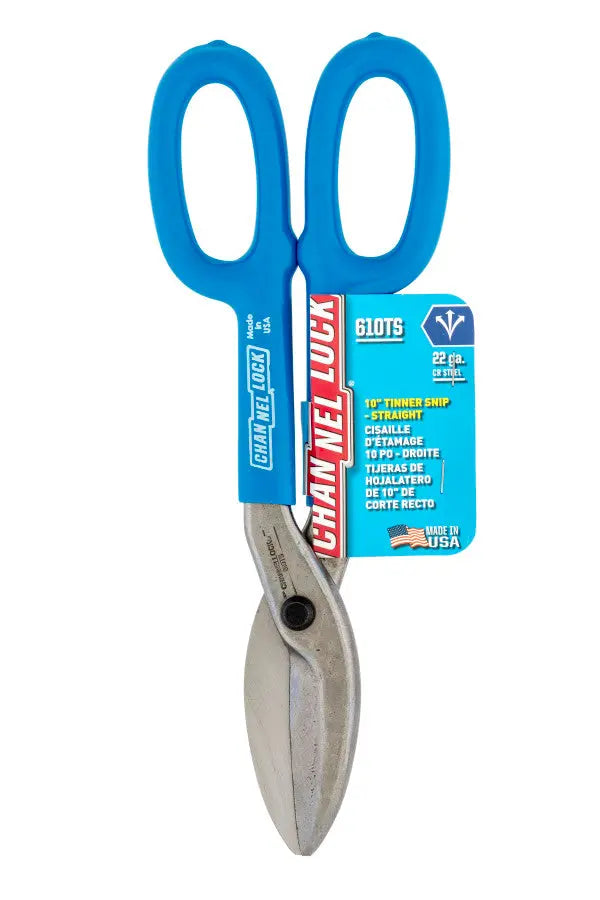 Channellock Straight Cut Tinner Snip, 10.3 in - CL 610TS Channellock